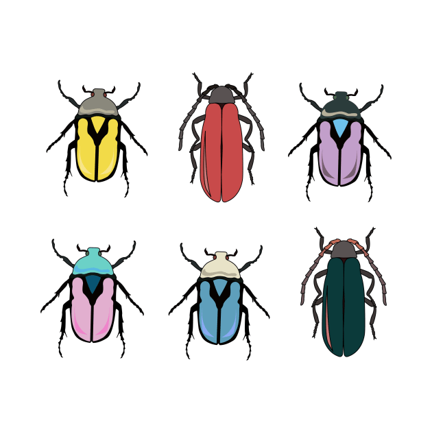 colorful insect illustration by IncognitobyE