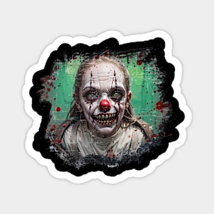 Scary Halloween Zombie Girl Magnet