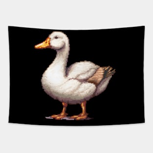 Goose in Pixel Form Tapestry