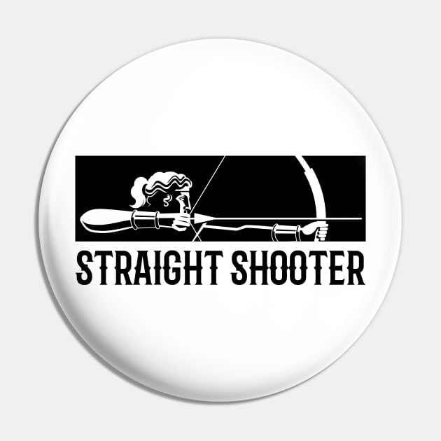 Straight Shooter- Artemis Pin by Vector-Artist