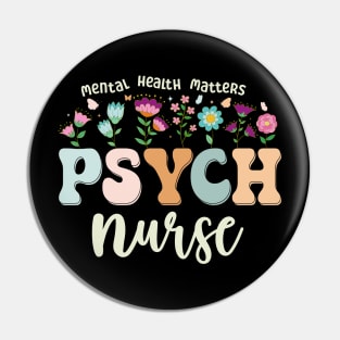Funny Psychiatric Nurse Cute Psych Nurse Squad PMHNP Pin