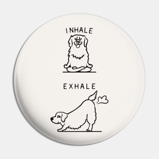 Inhale Exhale Golden Retriever Pin