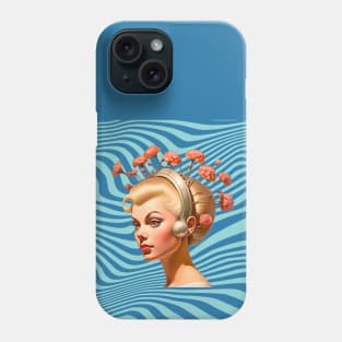 Trippy Dreamgirl, Flowergirl Floating in Psychedelic Waters Phone Case