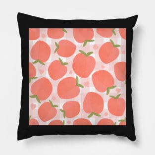 Checked peach seamless pattern Pillow