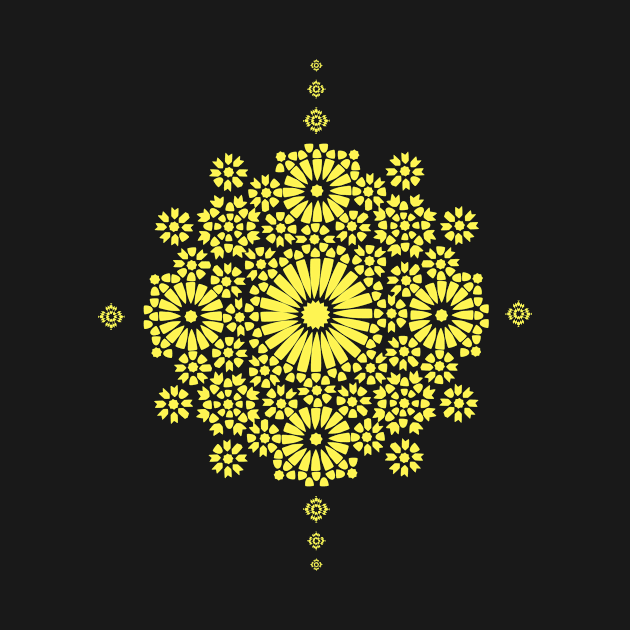 Boho Floral Pattern in Yellow by La Lemonella