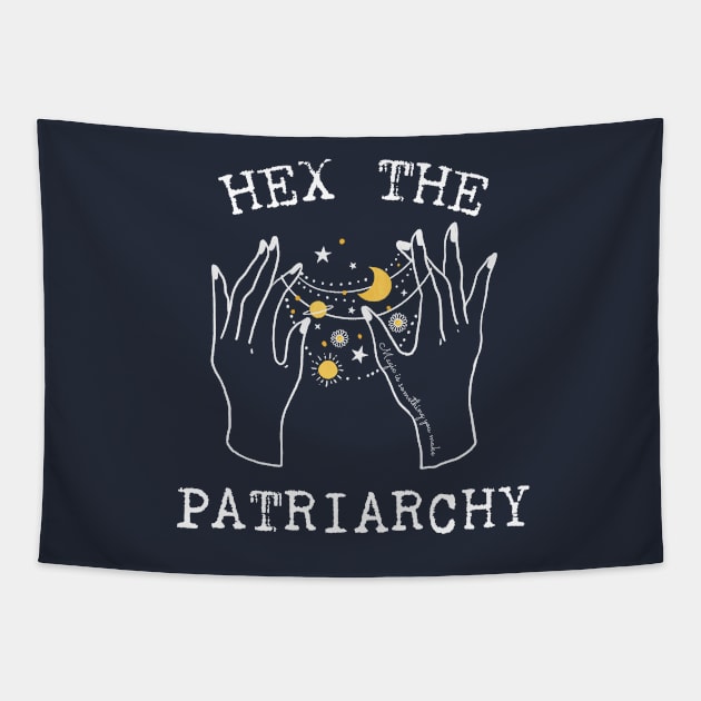 Hex The Patriarchy Femіnist Witch Funny Magical Mystical Magic moon Tapestry by Meteor77