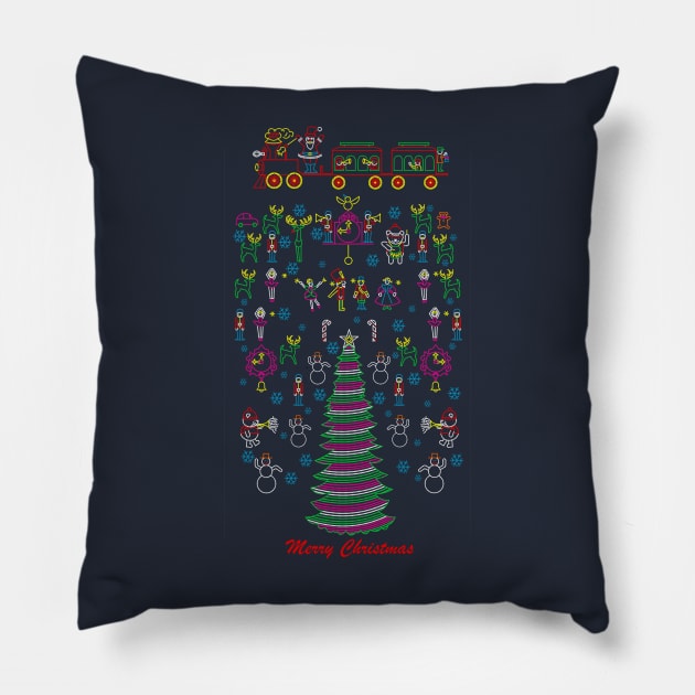 Philadelphia Department Store Christmas Lightshow Pillow by RobotGhost