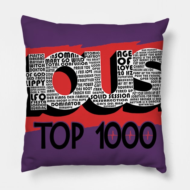 House Top 1000 dubbel bedrukt wit Pillow by WkDesign