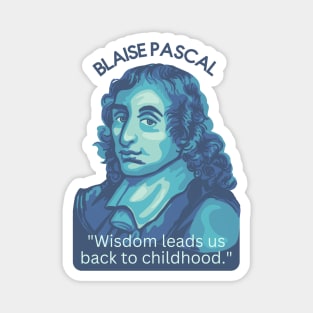 Blaise Pascal Portrait and Quote Magnet