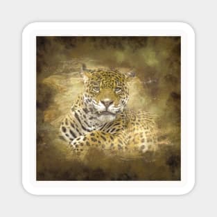 Panther Animal Wildlife Jungle Nature Adventure Watercolor Digital Painting Magnet