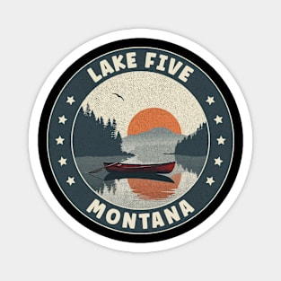 Lake Five Montana Sunset Magnet