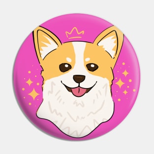 Corgi Portrait Pin