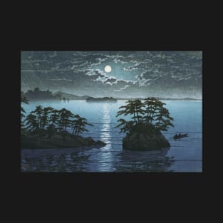 Moonrise at Futago Island by Kawase Hasui T-Shirt