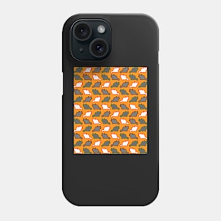 Cute cat pattern in orange Phone Case