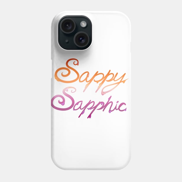 Sappy Sapphic Phone Case by tonguetiedartist