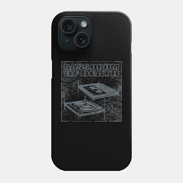 Bass Drum of Death - Technical Drawing Phone Case by Vector Empire