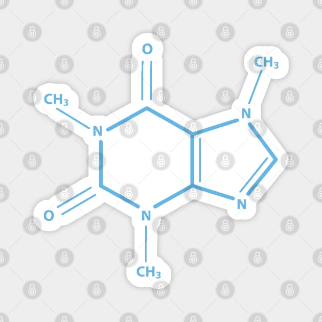 Caffeine Molecule - Minimal Design Magnet by McWolf