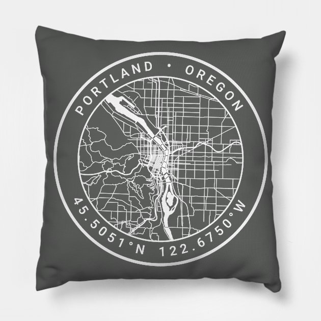 Portland Map Pillow by Ryan-Cox