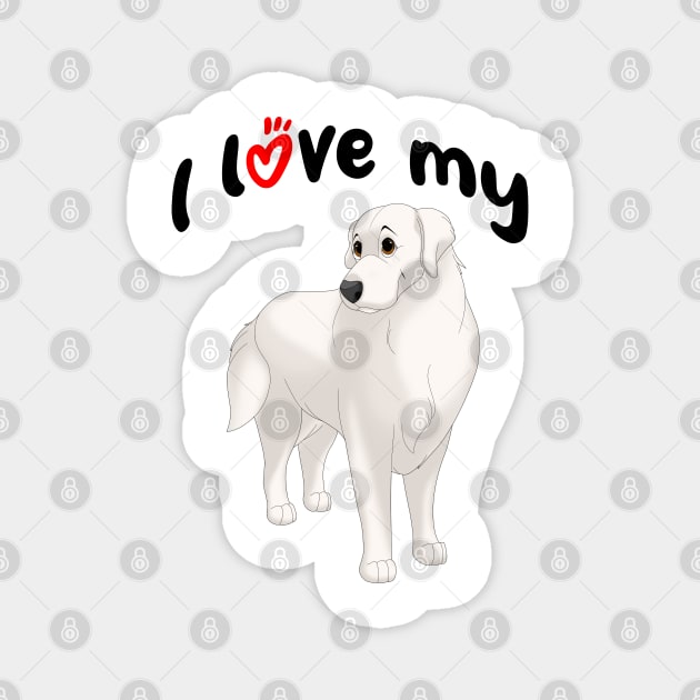 I Love My Great Pyrenees Dog Magnet by millersye