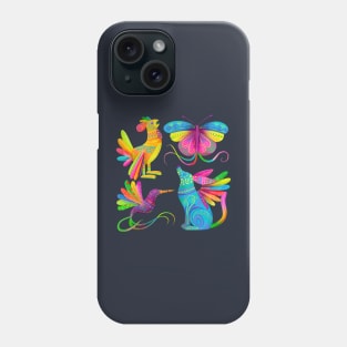 Watercolor dia de muertos set Phone Case