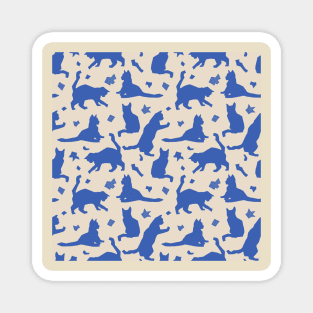 Blue Matisse Cats Magnet