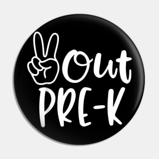 Last Day Of School Peace Out Preschool Pre K Teacher Kids Pin