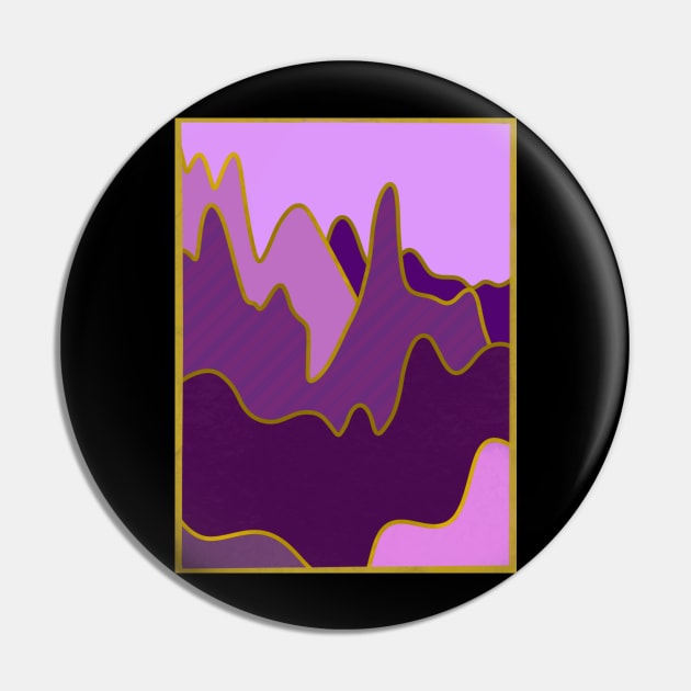 Gemstone Mountains Purple Pin by BecksArtStuff