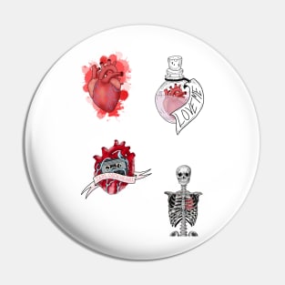 Anotomical Hearts Selection Pack Pin