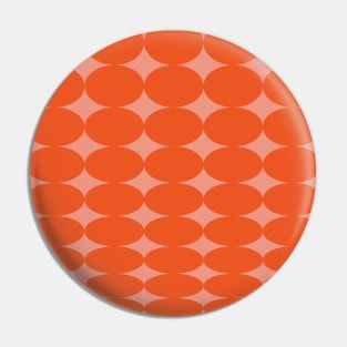 Retro Round Pattern - Orange Pink Pin