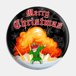 Merry Christmas Dab-splosion Pin