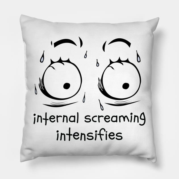 Internal Screaming Intensifies Dank Meme Face Sweat Pillow by alltheprints