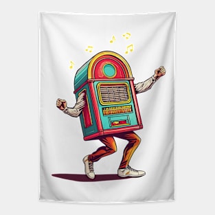 Dancing Jukebox Man 2 Tapestry