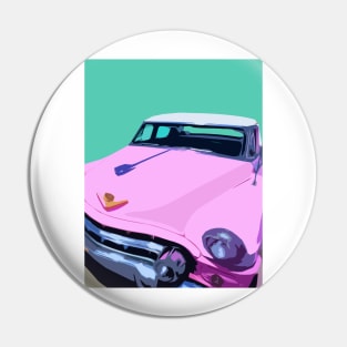 Pink Retro Car Pin