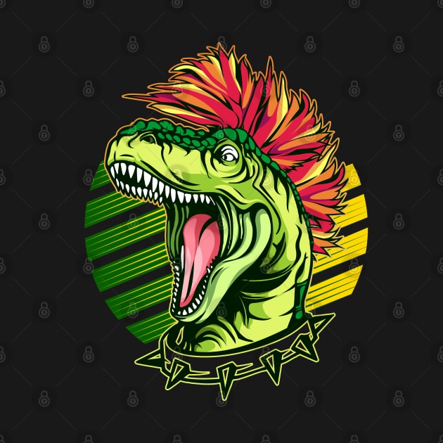 Punk T-Rex Dinosaur by BDAZ