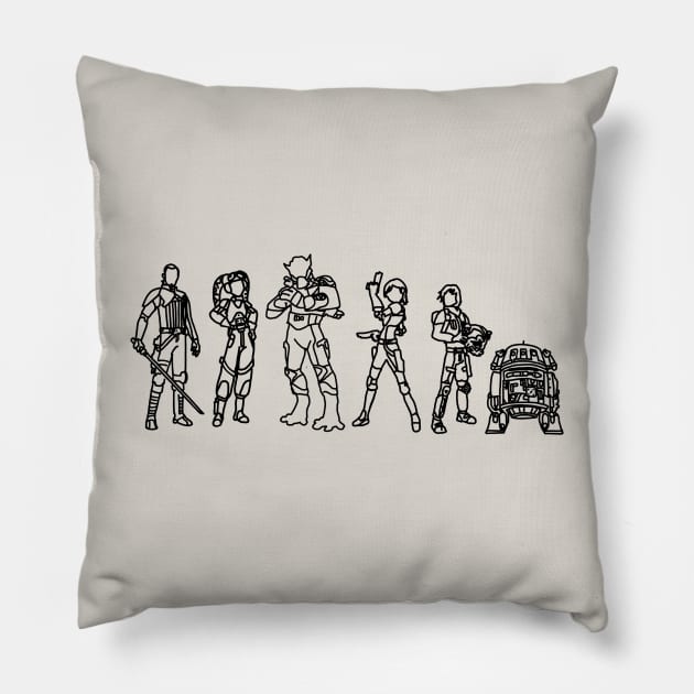 rebels space family Pillow by shopanniekat