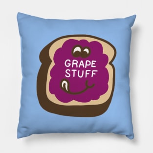 Grape Stuff - Punny Retro Scratch N' Sniff Sticker Pillow