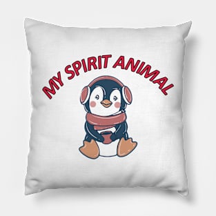 penguin my spirit animal Pillow