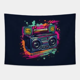 Ghetto Blaster Boom Box 80s Hip-Hop Stereo Tapestry