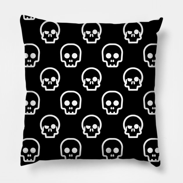 Creepy Skulls Pattern Pillow by LunaMay