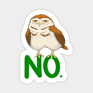 Grumpy Burrowing Owl NO. Magnet