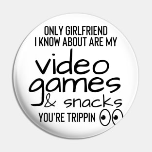 Video Games & Snacks Pin