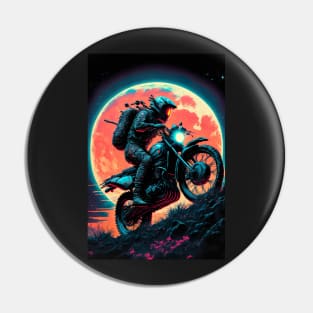 Cyber Future Dirt Bike With Neon Colors Pin