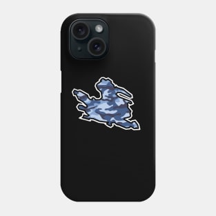 Mayne Island Silhouette in Blue Camouflage - Camo Pattern - Mayne Island Phone Case