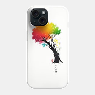 artistic colorful tree Phone Case