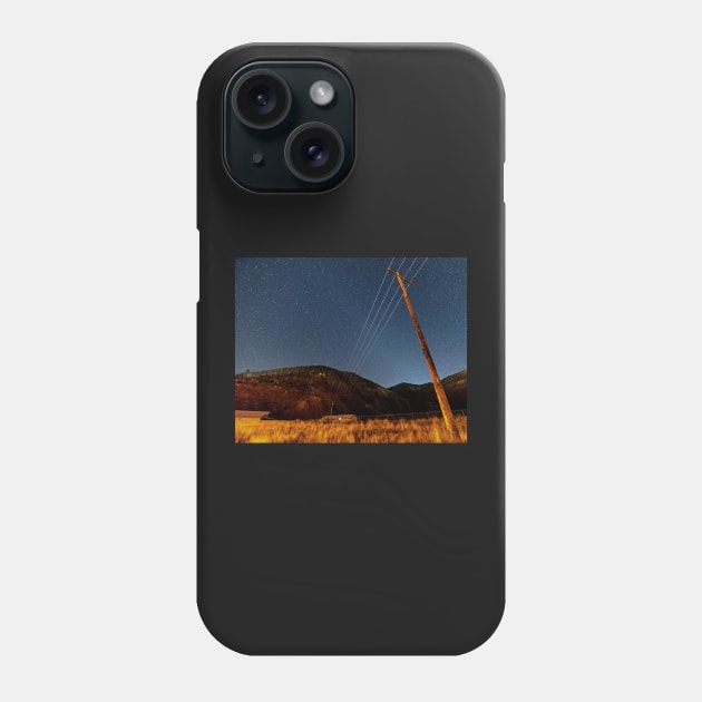 Jerome Arizona Ghost Town Starry Skies Mining Town Phone Case by WayneOxfordPh