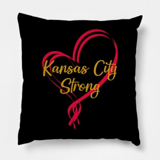 Kansas City Strong Heart Love Pillow