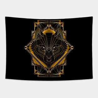 Art Deco Wolf Tapestry