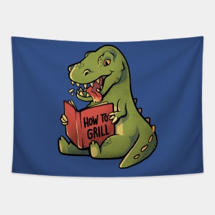 How to Grill  - Funny Cute Dino Gift Tapestry