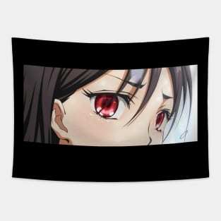 Pair of Sad And Red Anime Eyes Tapestry