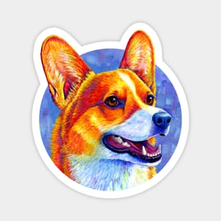 Mischief Maker Colorful Pembroke Welsh Corgi Dog Magnet